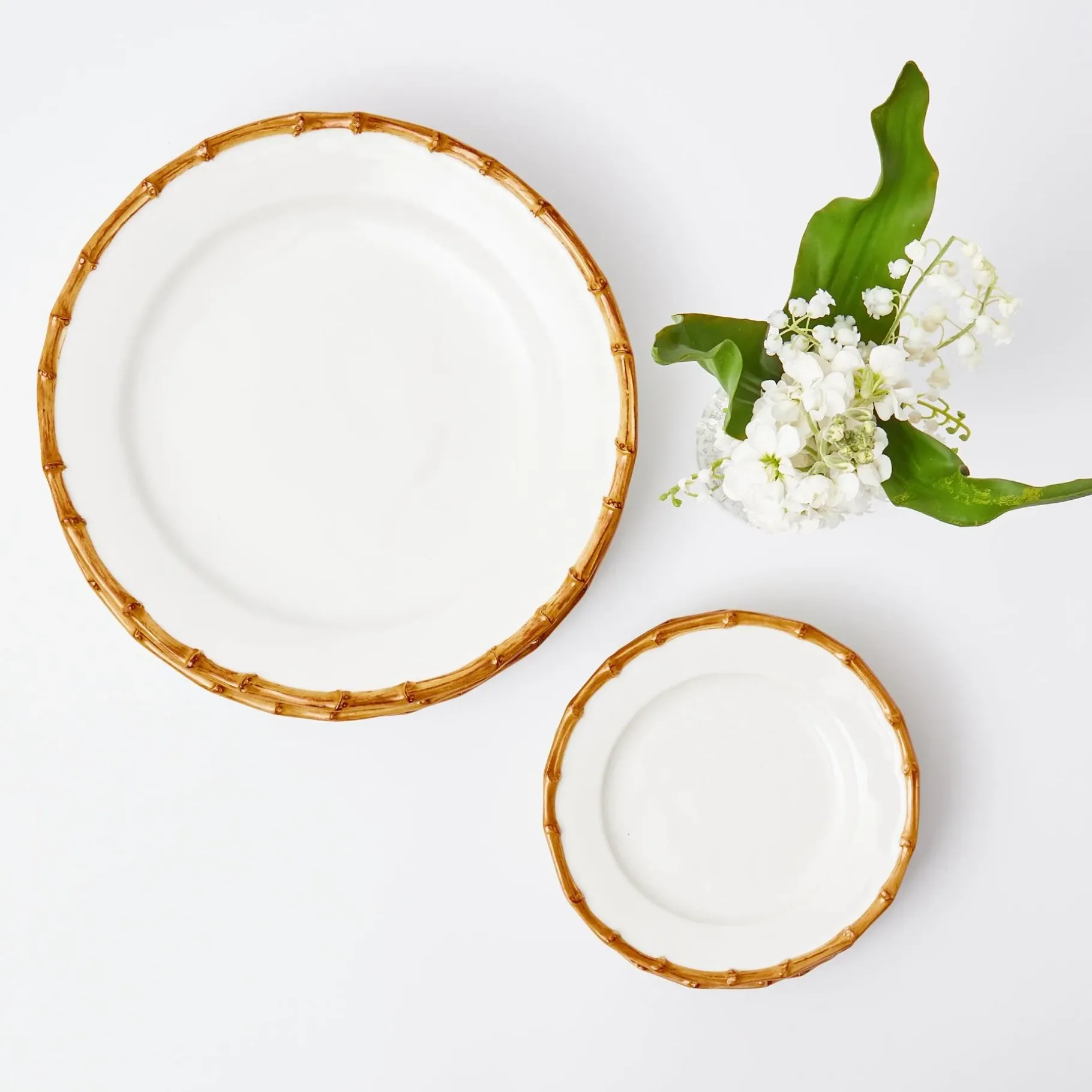 Mrs. Alice Crockery Sets|Nancy Bamboo Dinner & Starter Plates (Set Of 8)