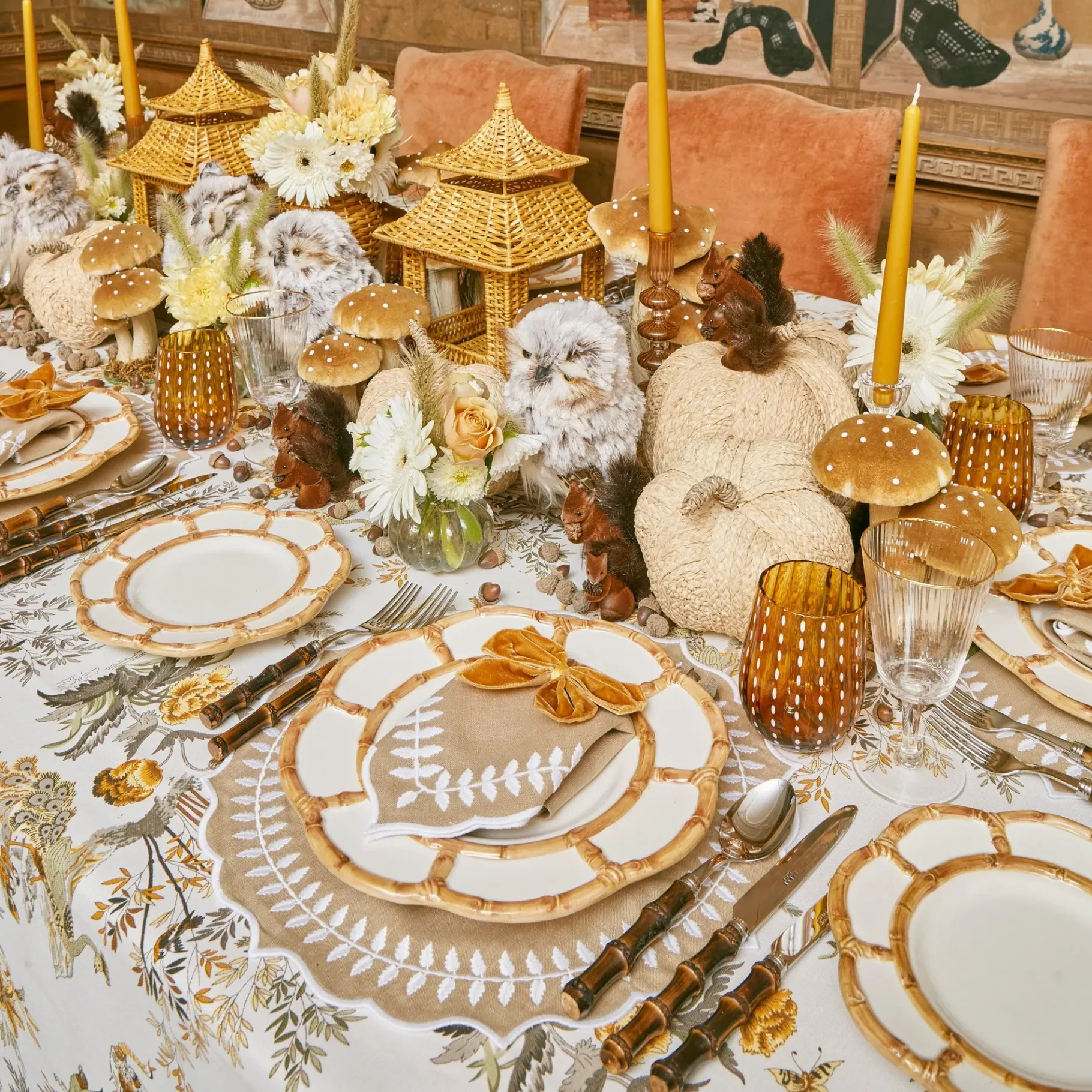 Mrs. Alice Placemats|Natural Laurel Placemats (Set Of 4)