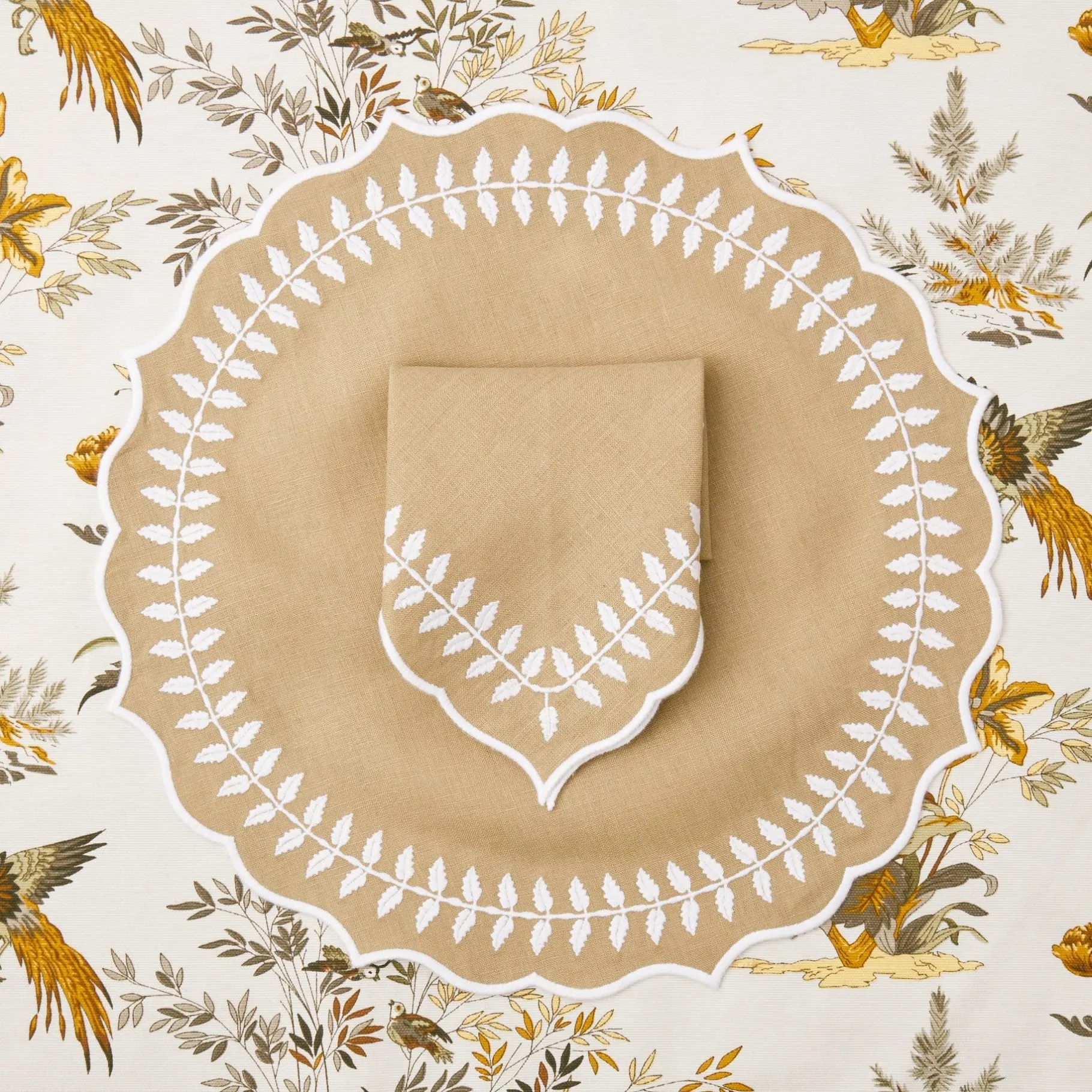 Mrs. Alice Placemats|Natural Laurel Placemats (Set Of 4)