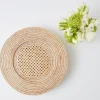 Mrs. Alice Rattan Tableware|Natural Rattan Charger Plates (Set Of 4)
