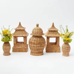 Mrs. Alice Rattan Tableware|Natural Rattan Decoration Set