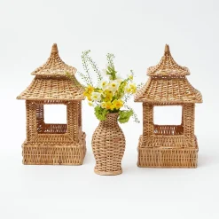 Mrs. Alice Rattan Tableware|Natural Rattan Decoration Set