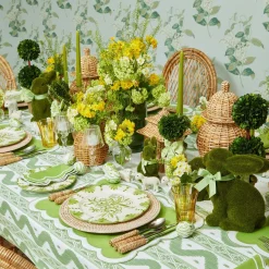 Mrs. Alice Rattan Tableware|Natural Rattan Ginger Jar