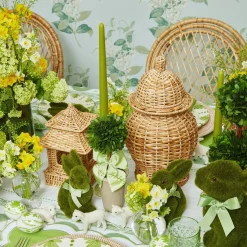 Mrs. Alice Rattan Tableware|Natural Rattan Ginger Jar