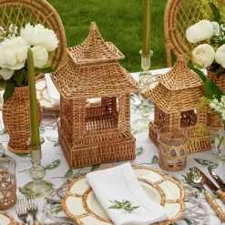 Mrs. Alice Decoration Sets|Natural Rattan Pagoda Decoration Set