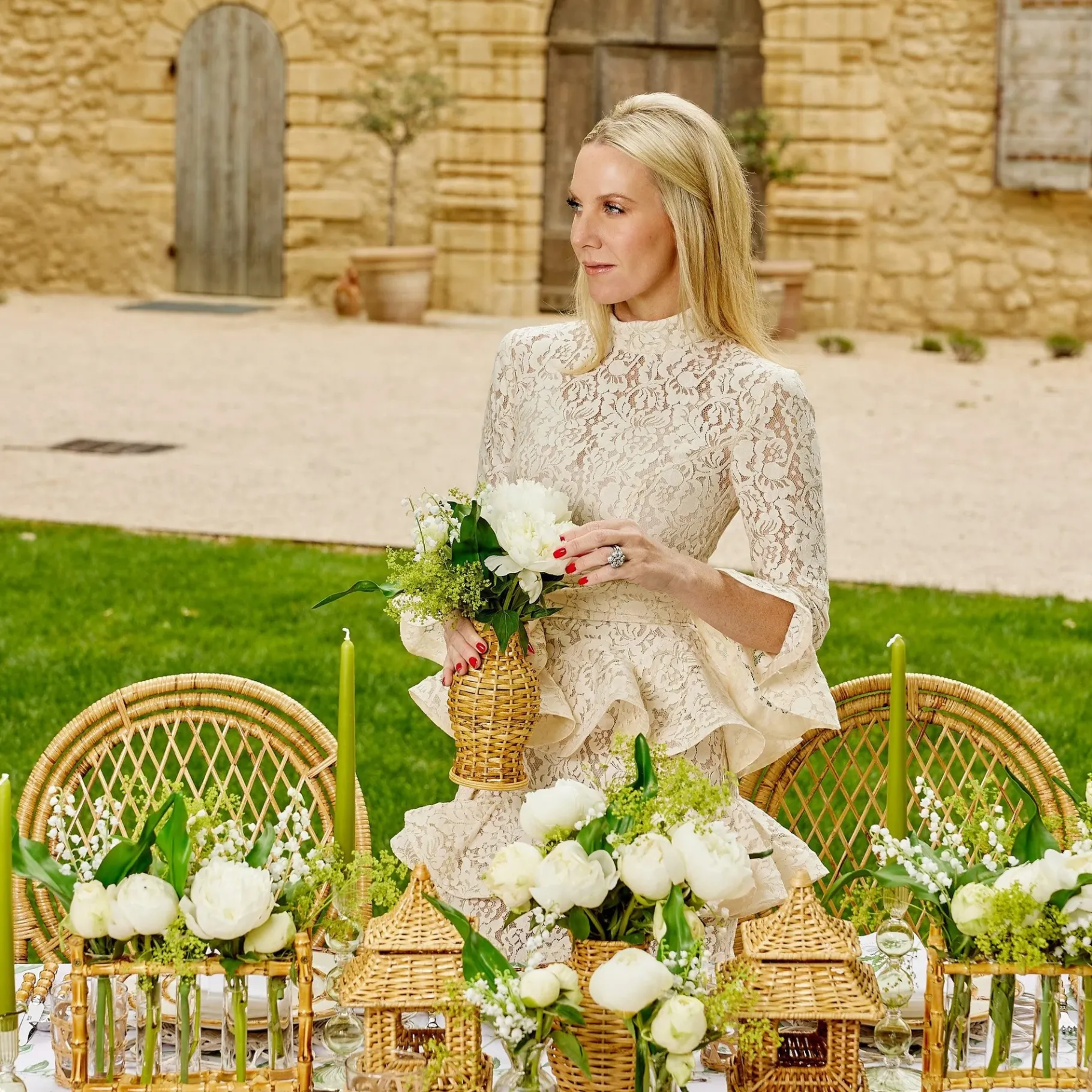 Mrs. Alice Rattan Tableware|Natural Rattan Vase (Set Of 3)