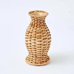 Mrs. Alice Rattan Tableware|Natural Rattan Vase (Set Of 3)