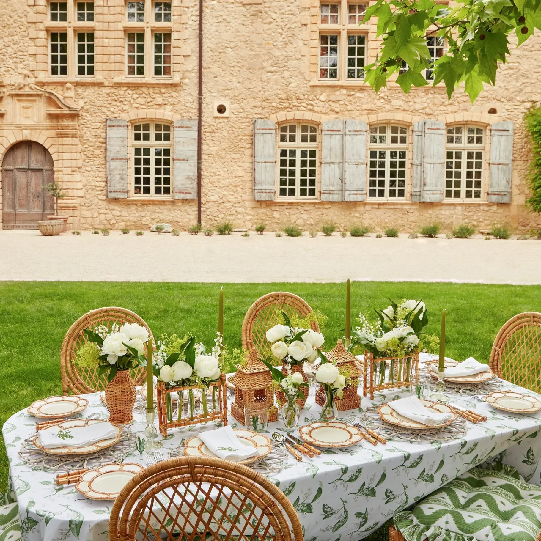 Mrs. Alice Rattan Tableware|Natural Rattan Vase (Set Of 3)