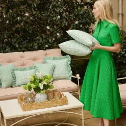 Mrs. Alice Trays & Liners|Natural Scalloped Rattan Tray