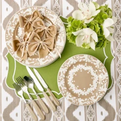 Mrs. Alice Napkin Rings, Bows & Wreaths|Oat Velvet Napkin Bows (Set Of 4)