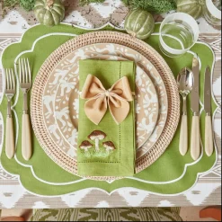 Mrs. Alice Napkin Rings, Bows & Wreaths|Oat Velvet Napkin Bows (Set Of 4)