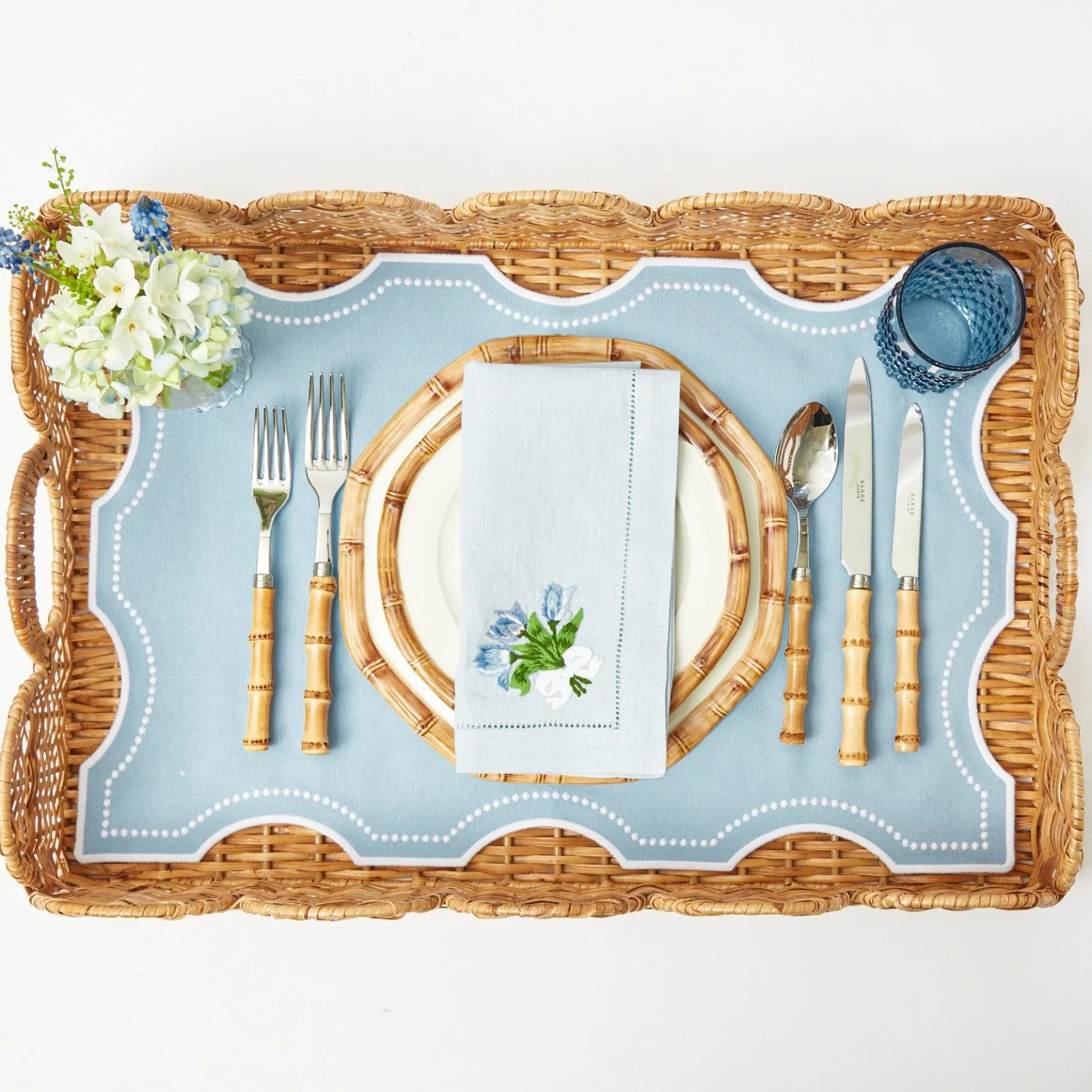 Mrs. Alice Trays & Liners|Octavia Blue Tray Liner