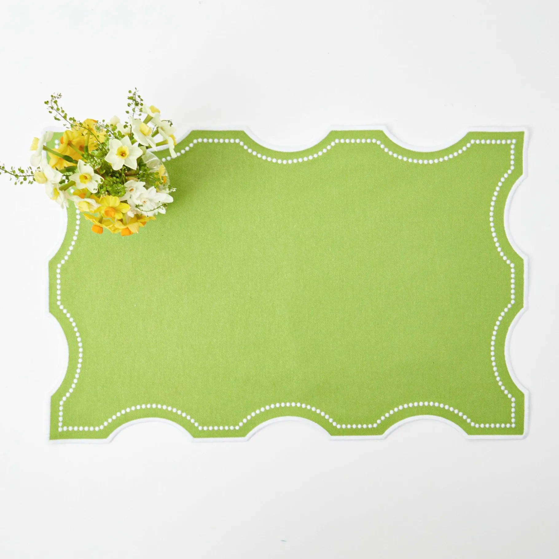 Mrs. Alice Placemats|Octavia Green Tray Liner