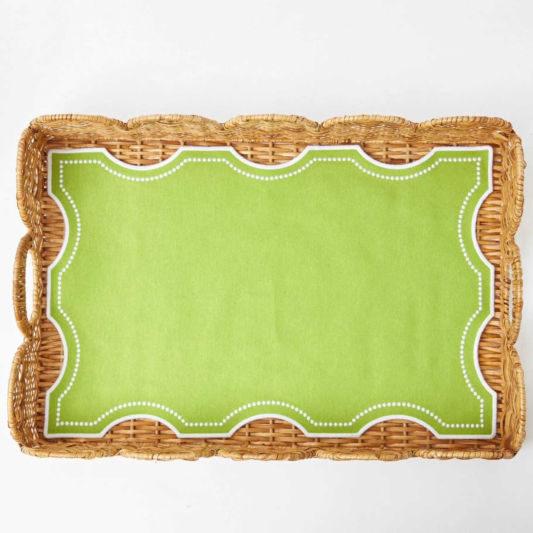 Mrs. Alice Placemats|Octavia Green Tray Liner