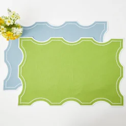 Mrs. Alice Placemats|Octavia Green Tray Liner