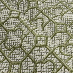 Mrs. Alice Serena Fresson Fabrics|Olive Green Bamboo Trellis Fabric