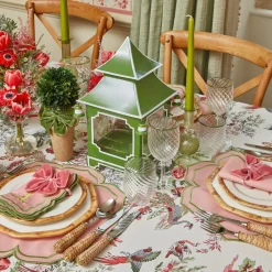 Mrs. Alice Glassware Sets|Olive Rim Swirl Glassware Set