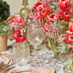 Mrs. Alice Glasses|Olive Rim Swirl Glassware Set