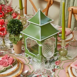 Mrs. Alice Glasses|Olive Rim Swirl Glassware Set