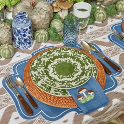 Mrs. Alice Crockery Sets|Olive Valencia Starter Plate (Set Of 4)