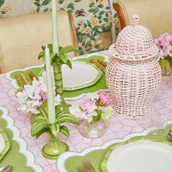 Mrs. Alice Candle Holders|Palm Leaf Candle Holder (Small)