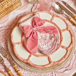 Mrs. Alice Napkin Rings, Bows & Wreaths|Personalised Dusty Pink Napkin Bow