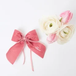 Mrs. Alice Napkin Rings, Bows & Wreaths|Personalised Dusty Pink Napkin Bow