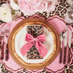 Mrs. Alice Napkin Rings, Bows & Wreaths|Personalised Dusty Pink Napkin Bow