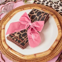 Mrs. Alice Napkin Rings, Bows & Wreaths|Personalised Dusty Pink Napkin Bow