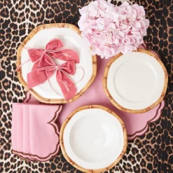 Mrs. Alice Napkin Rings, Bows & Wreaths|Personalised Dusty Pink Napkin Bow