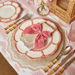 Mrs. Alice Napkin Rings, Bows & Wreaths|Personalised Dusty Pink Napkin Bow