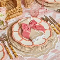 Mrs. Alice Napkin Rings, Bows & Wreaths|Personalised Dusty Pink Napkin Bow