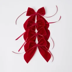 Mrs. Alice Napkin Rings, Bows & Wreaths|Personalised Red Velvet Napkin Bow