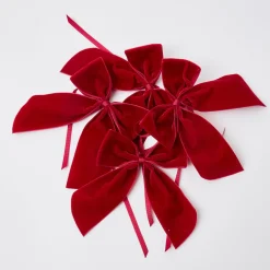 Mrs. Alice Napkin Rings, Bows & Wreaths|Personalised Red Velvet Napkin Bow