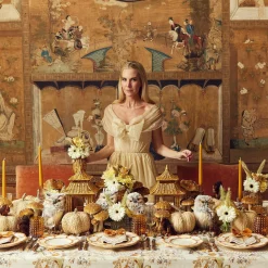 Mrs. Alice Bamboo Crockery|Petal Bamboo Ceramic Dinner & Starter Plates (Set Of 8)