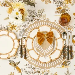 Mrs. Alice Bamboo Crockery|Petal Bamboo Ceramic Dinner Plate