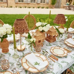 Mrs. Alice Dinner Plates|Petal Bamboo Ceramic Dinner Plate (Set Of 4)