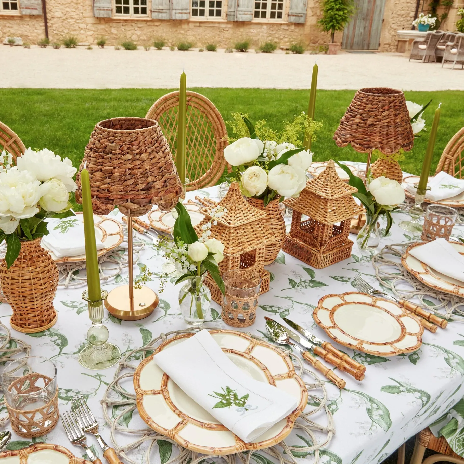 Mrs. Alice Dinner Plates|Petal Bamboo Ceramic Dinner Plate (Set Of 4)