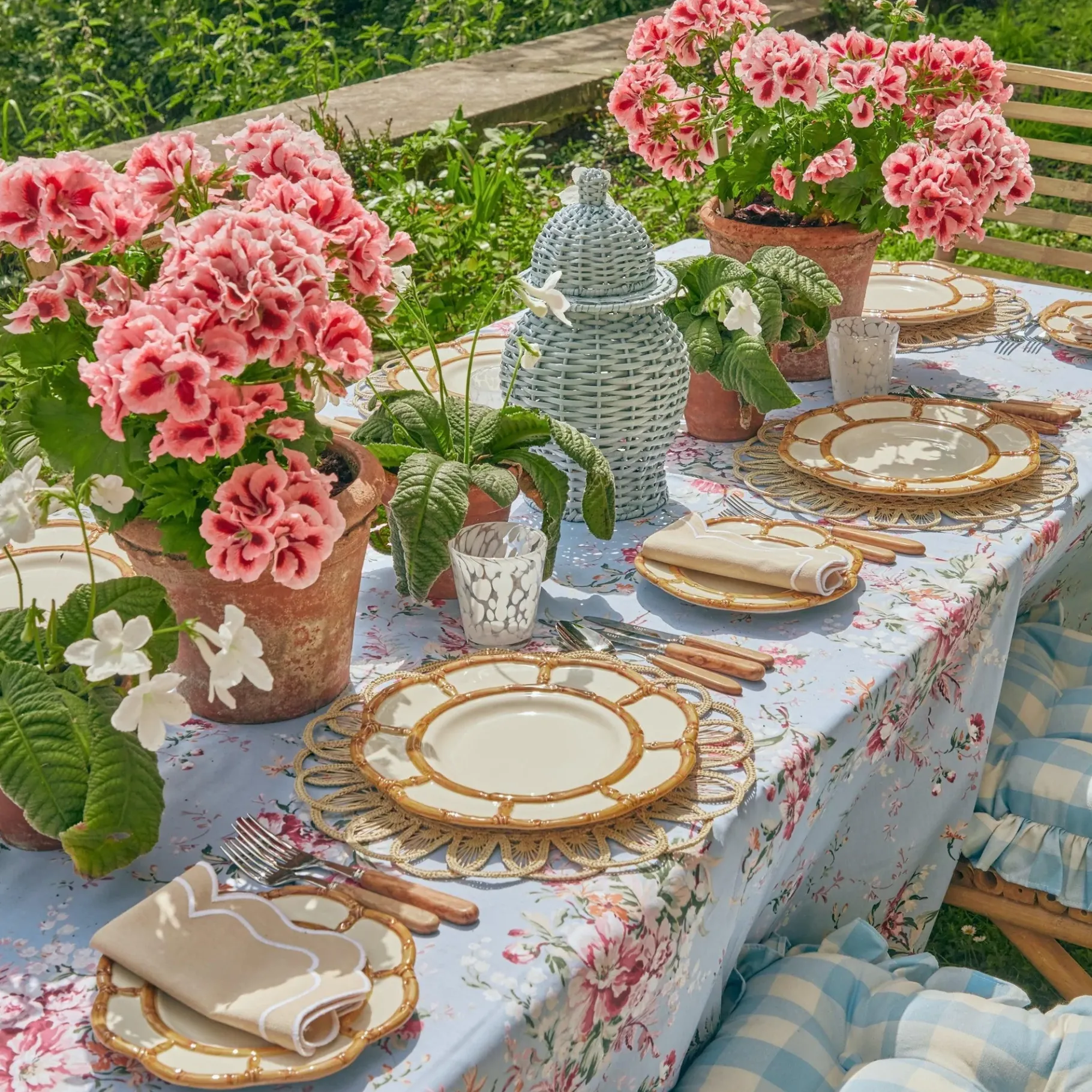 Mrs. Alice Dinner Plates|Petal Bamboo Ceramic Dinner Plate (Set Of 4)