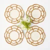 Mrs. Alice Crockery Sets|Petal Bamboo Ceramic Dinner & Starter Plates (Set Of 8)