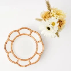 Mrs. Alice Bamboo Crockery|Petal Bamboo Ceramic Starter Plate