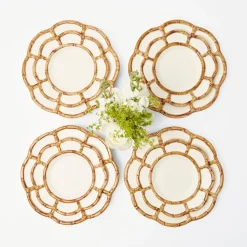 Mrs. Alice Bamboo Crockery|Petal Bamboo Ceramic Starter Plate