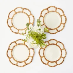 Mrs. Alice Bamboo Crockery|Petal Bamboo Starter Plate (Set Of 4)