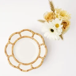 Mrs. Alice Bamboo Crockery|Petal Bamboo Starter Plate (Set Of 4)