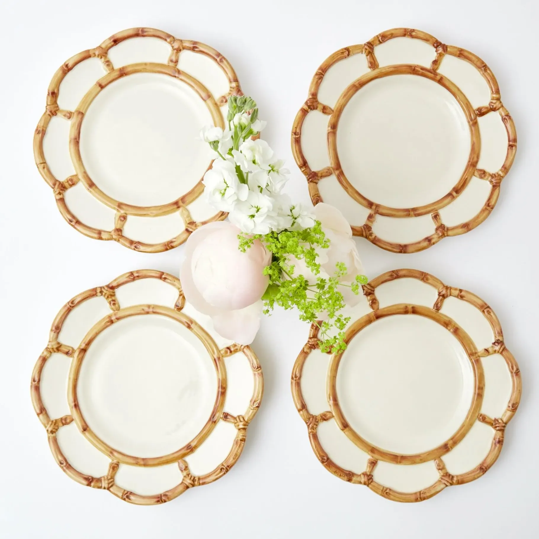 Mrs. Alice Bamboo Crockery|Petal Bamboo Starter Plate (Set Of 4)