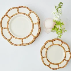 Mrs. Alice Bamboo Crockery|Petal Bamboo Starter Plate (Set Of 4)