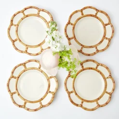 Mrs. Alice Crockery Sets|Petal Bamboo Starter Plate (Set Of 4)