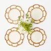 Mrs. Alice Starter Plates|Petal Bamboo Starter Plate (Set Of 4)