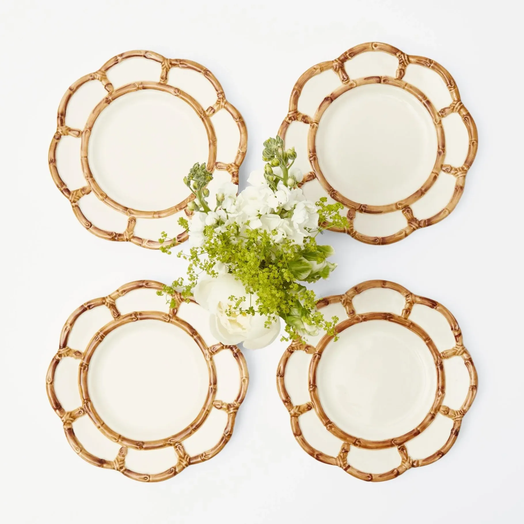 Mrs. Alice Starter Plates|Petal Bamboo Starter Plate (Set Of 4)