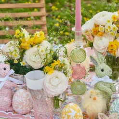 Mrs. Alice Candle Holders|Pink & Green Camille Candle Set (Green Candles)